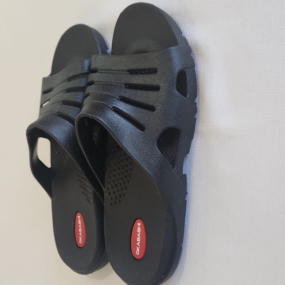 Okabashi Mens Black Slides Sandals. Size XL (10.5-11.5) - Picture 3 of 5
